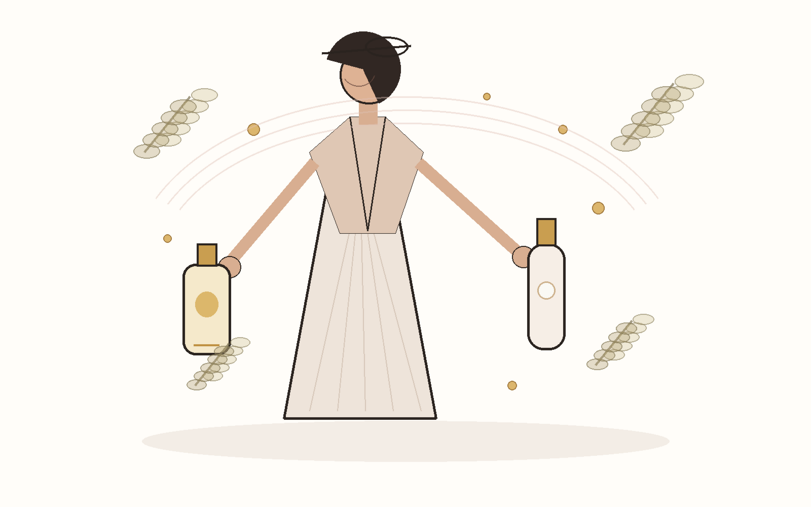 Illustration parrainage La Maison de l’Argan, élégance couture nude et soins argan